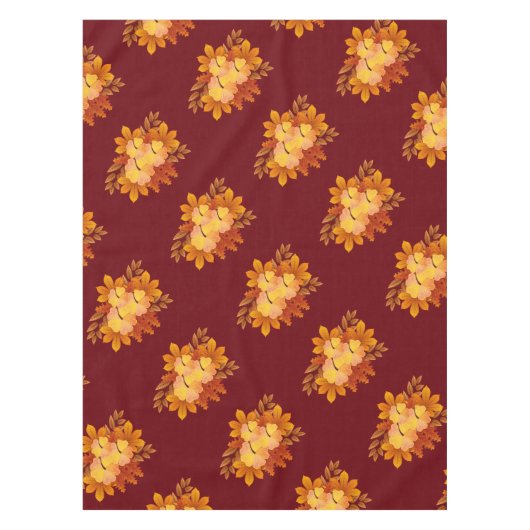 Thanksgiving Pie Pumpkin Turkije Tafelkleed (Voorkant)