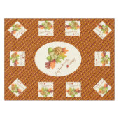 Thanksgiving Pie Pumpkin Turkije Tafelkleed (Voorkant (Horizontaal))