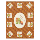 Thanksgiving Pie Pumpkin Turkije Tafelkleed (Voorkant)