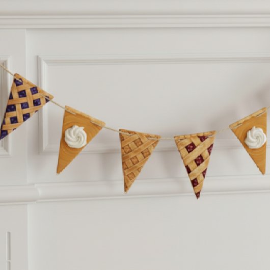 Thanksgiving Pie Slices Friendsgiving Dinner Party Vlaggetjes