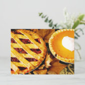 Thanksgiving Pie-uitnodiging Kaart (Staand voorkant)