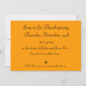 Thanksgiving Pie-uitnodiging Kaart (Achterkant)