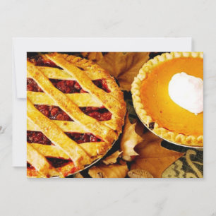 Thanksgiving Pie-uitnodiging Kaart