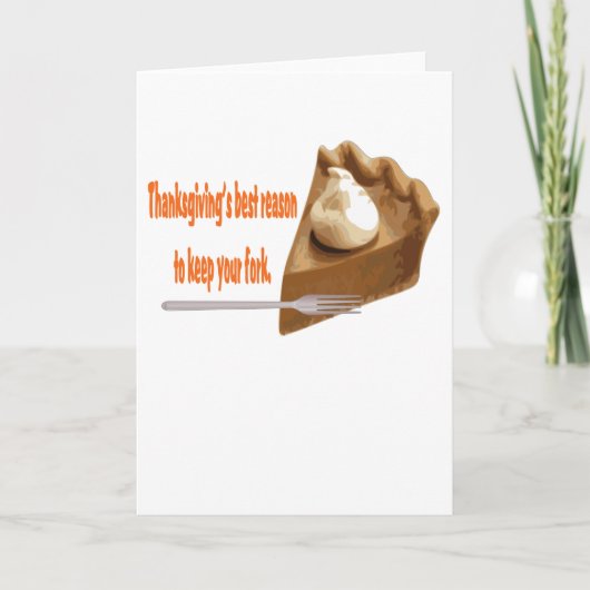 Thanksgiving Pie Wenskaart Feestdagen Kaart (Voorkant)