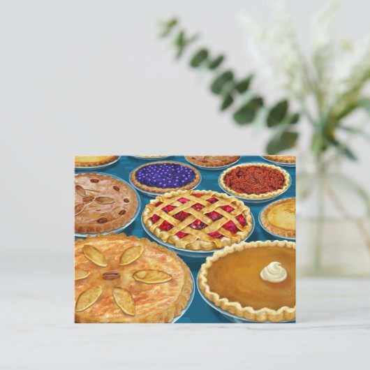 Thanksgiving Pies Briefkaart (Staand voorkant)