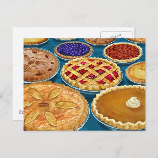 Thanksgiving Pies Briefkaart (Voorkant / Achterkant)