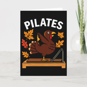 Thanksgiving Pilates Kalkoen Voor Yoga En Fitness  Kaart