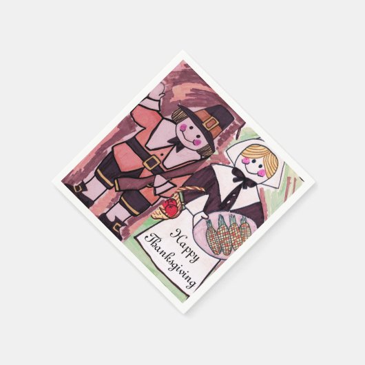 THANKSGIVING PILGRAMS servetten (Hoek)