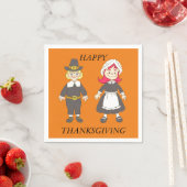 Thanksgiving Pilgrim Boy and Girl Servet (Insitu)