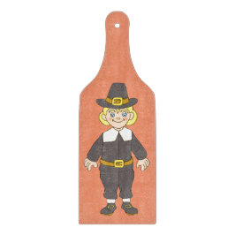 Thanksgiving Pilgrim Boy Snijplank