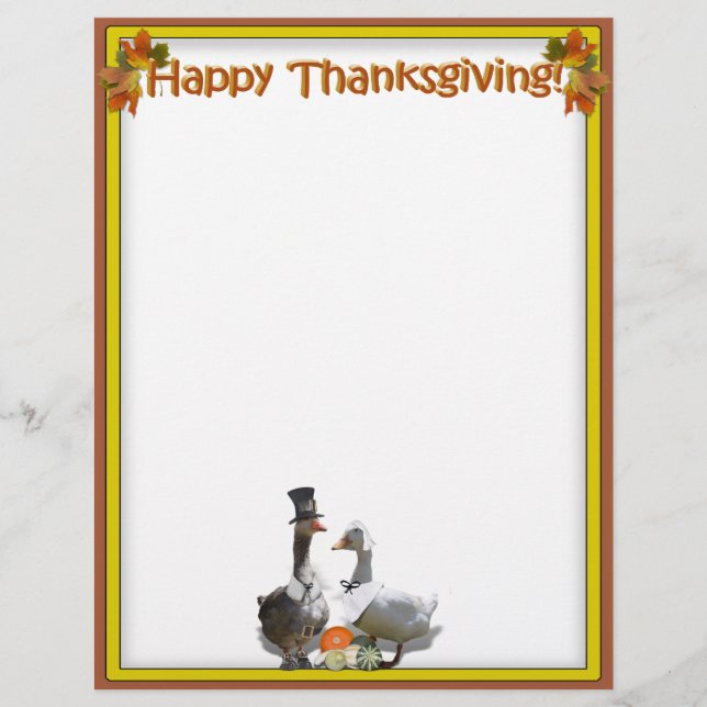 Thanksgiving Pilgrim Duck Couple (Voorkant)
