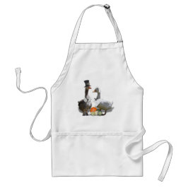 Thanksgiving Pilgrim Duck Couple Standaard Schort