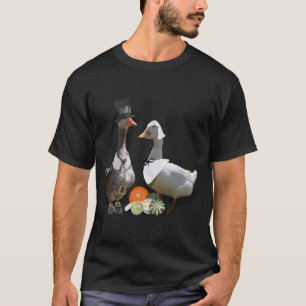 Thanksgiving Pilgrim Duck Couple T-shirt