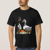 Thanksgiving Pilgrim Duck Couple T-shirt (Voorkant)