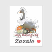 Thanksgiving Pilgrim Duck Sticker (Vel)