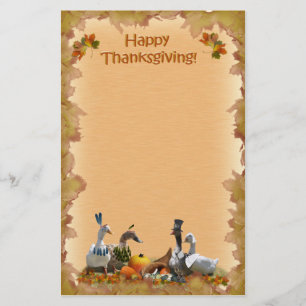 Thanksgiving Pilgrim en Indische eenden Briefpapier