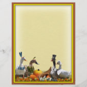 Thanksgiving Pilgrim en Indische eenden Flyer (Achterkant)