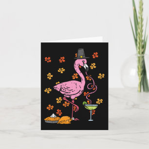Thanksgiving Pilgrim Flamingo Herfst Autumn Mannen Kaart