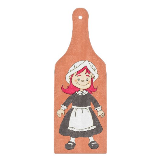 Thanksgiving Pilgrim Girl Snijplank (Voorkant)
