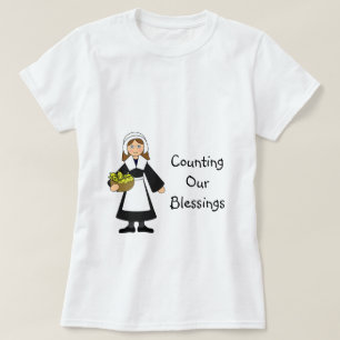 Thanksgiving Pilgrim Girl T-shirt