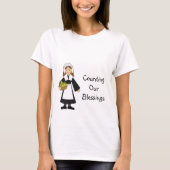 Thanksgiving Pilgrim Girl T-shirt (Voorkant)