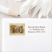 Thanksgiving Pilgrim Hearth Etiket (Insitu)