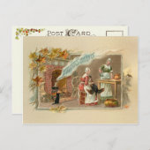  Thanksgiving Pilgrim Hearth Feestdagenkaart (Voorkant / Achterkant)