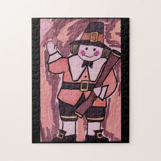 THANKSGIVING PILGRIM MAN puzzel (Verticaal)