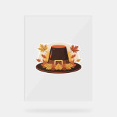 Thanksgiving Pilgrim Pet - Herfstoogst ontwerp C Acryl Bord (Voorkant)
