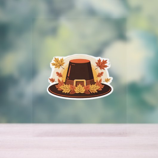 Thanksgiving Pilgrim Pet - Herfstoogst ontwerp C Acryl Bord (Neutraal)