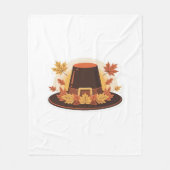 Thanksgiving Pilgrim Pet - Herfstoogst ontwerp C Fleece Deken (Voorkant)