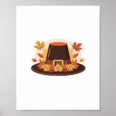 Thanksgiving Pilgrim Pet - Herfstoogst ontwerp C Poster (Voorkant)