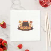 Thanksgiving Pilgrim Pet - Herfstoogst ontwerp C Servet (Insitu)