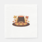 Thanksgiving Pilgrim Pet - Herfstoogst ontwerp C Servet (Voorkant)