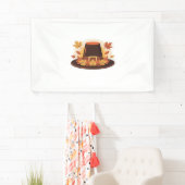 Thanksgiving Pilgrim Pet - Herfstoogst ontwerp C Spandoek (Insitu)