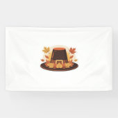 Thanksgiving Pilgrim Pet - Herfstoogst ontwerp C Spandoek (Horizontaal)