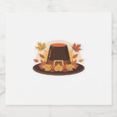 Thanksgiving Pilgrim Pet - Herfstoogst ontwerp C Sparkling Wijnetiket (Enkel label)