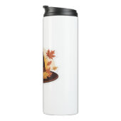 Thanksgiving Pilgrim Pet - Herfstoogst ontwerp C Thermosbeker (Geroteerd rechts)