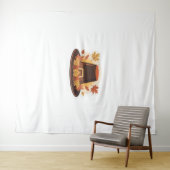 Thanksgiving Pilgrim Pet - Herfstoogst ontwerp C Wandkleed (In Situ (horizontaal))