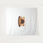 Thanksgiving Pilgrim Pet - Herfstoogst ontwerp C Wandkleed (Voorkant (horizontaal))