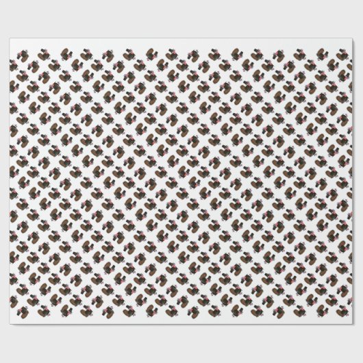 Thanksgiving Pilgrim Turkije Cadeaupapier (Vlak)