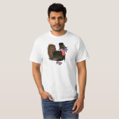 Thanksgiving Pilgrim Turkije T-shirt (Voorkant volledig)
