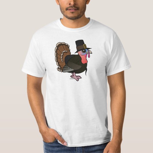Thanksgiving Pilgrim Turkije T-shirt (Voorkant)