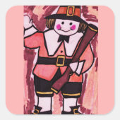 THANKSGIVING PILGRIM VIERKANTE STICKER (Voorkant)