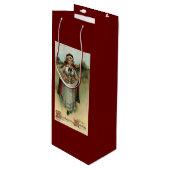  Thanksgiving Pilgrim Woman Gift Bag Wijn Cadeautas (Voorkant Gekanteld)