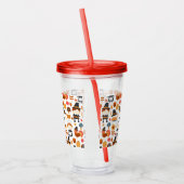 Thanksgiving Pilgrims Harvest Pattern Acryl Drinkbeker (Links)