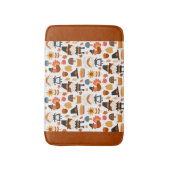 Thanksgiving Pilgrims Harvest Pattern Badmat (Voorkant Verticaal)