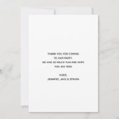 Thanksgiving Pilgrims Harvest Pattern Bedankkaart (Achterkant)