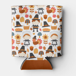 Thanksgiving Pilgrims Harvest Pattern Blikjeskoeler