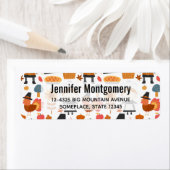 Thanksgiving Pilgrims Harvest Pattern Etiket (Insitu)